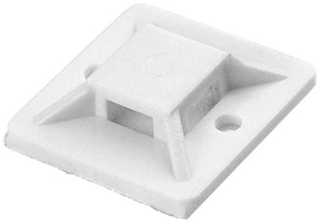 Orno selle adhésive pour attache câble 20x20mm blanc sachet (50) - 4113480