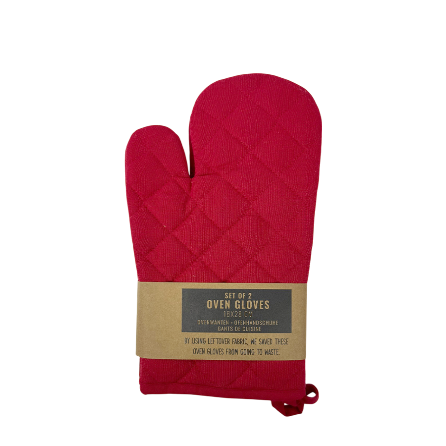 Ovenwant rood 18x28cm 2 stuks