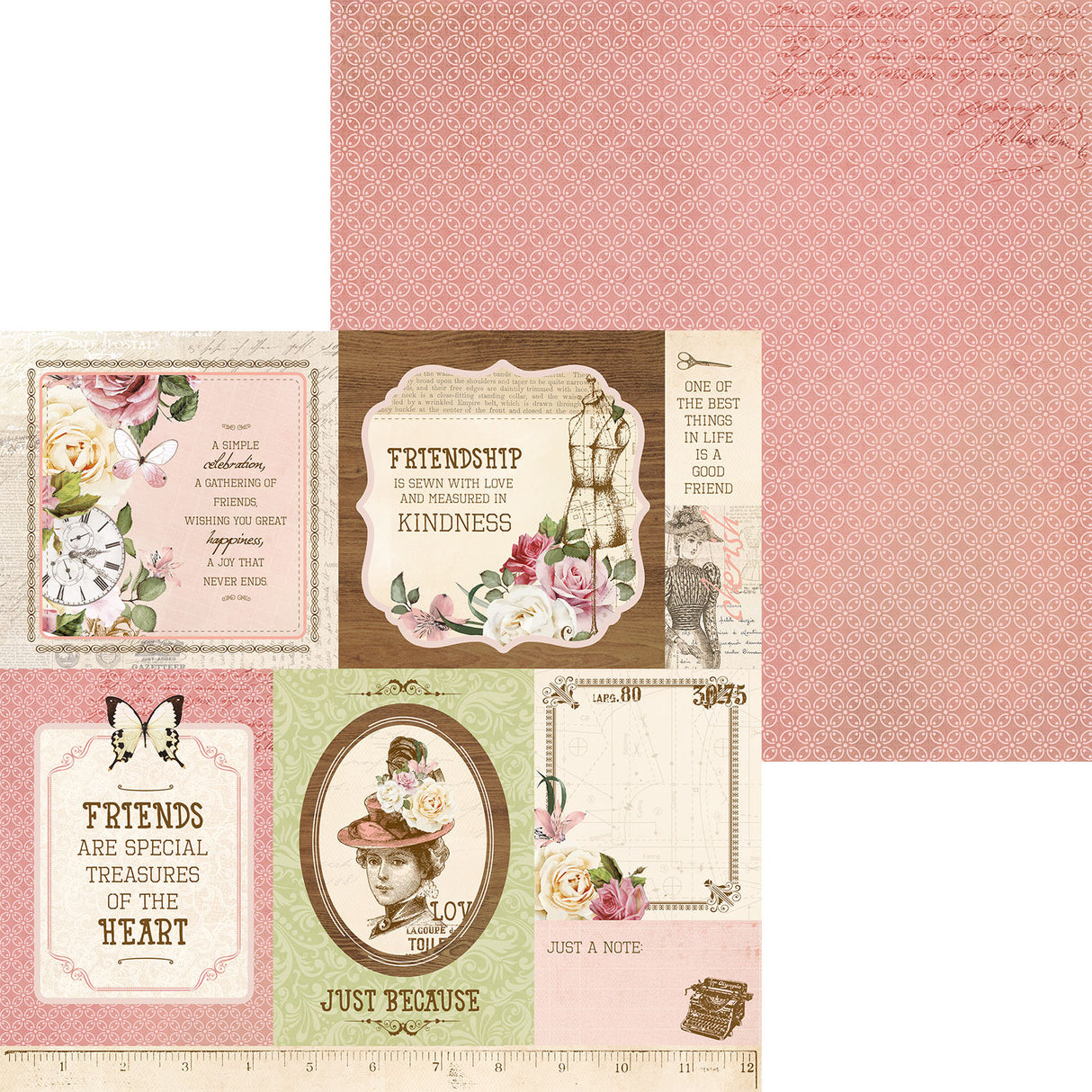 Kaisercraft • mademoiselle double face 30,5x30,5cm couture
