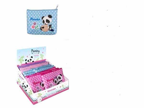 Sac panda Van der Doelen bleu à pois