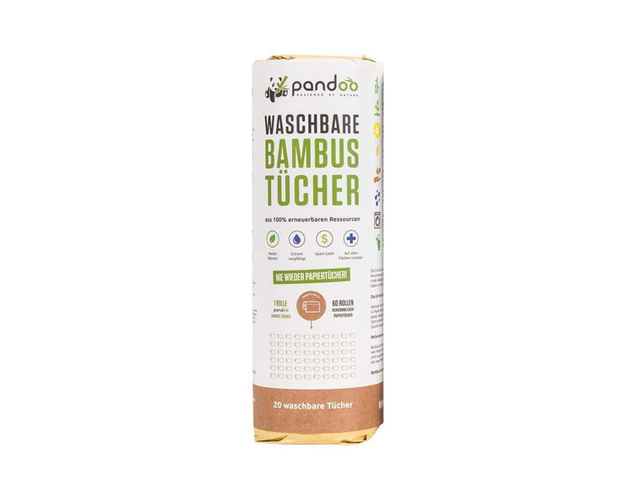 Torchons de cuisine Pandoo en rouleau - bambou - 20 pièces