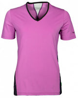 Chemise sportive papillon dames polyester elastane rose noir mt l