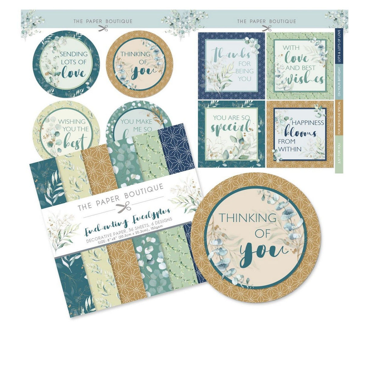 The paper boutique • enchanting eucalyptus paper kit