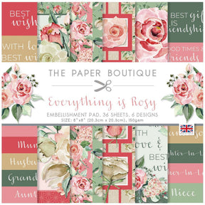La boutique papier • bloc d'embellissements tout est rose