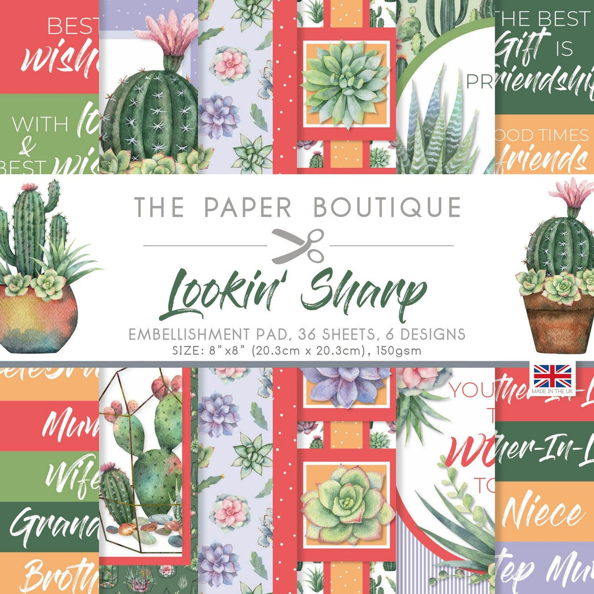 The paper boutique • lookin sharp embellishments pad