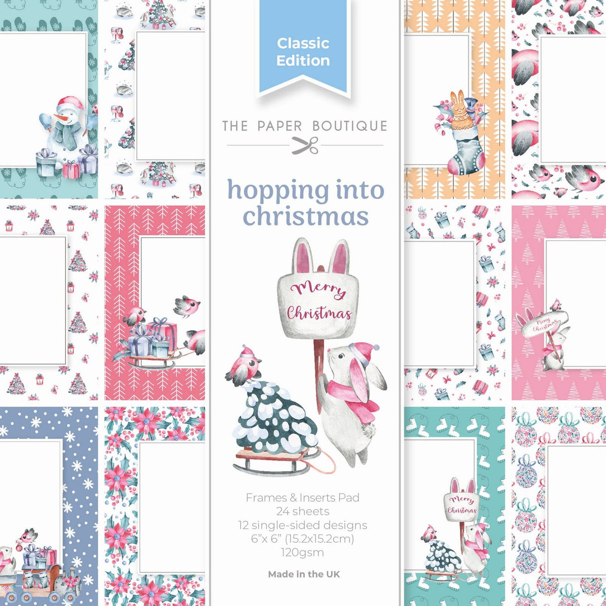 The paper boutique • hopping into christmas frames insert papers 15,2x15,2cm