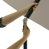 Madison parasol elba push-up 300cm gris clair