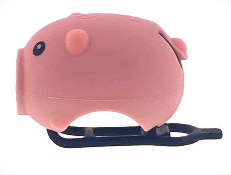 Pexkids klaxon de vélo cochon avec lampe LED USB rose