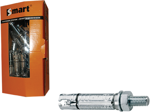 Pgb-europe intelligent | boulon à cale smart+tige d'ancrage m8x30x85 zn | 25 pièces sm000k001080085e