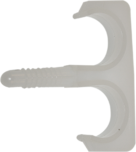 Pgb-europe intelligent | clip pour fiche en nylon double 16-19 blanc | 50 pièces sm0pcdn001600193