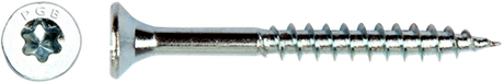 Pgb-europe pgb-fasteners spaanplaatschroef vzk-t deeldraad snijpunt verzonken kop ø6,0x120 zn tx30 | 100 st | pgwvtg001006001202