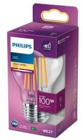Lampe LED Philips E27 blanc chaud