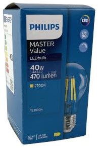 Philips LED Lamp Bol - E27 - 470 LM - Dimmable