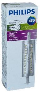 Philips led staaf r7s 118mm 14-120w 3000k dimbaar - led3607