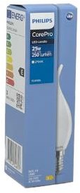 Philips LED lampe à lampe avec Krul E14 250 lm tapis