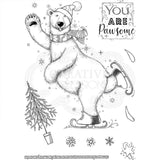 Pink ink designs • clear stempel beary christmas