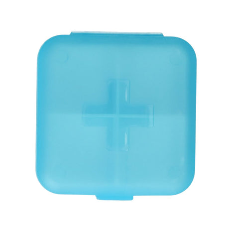 Pilulier Jvdl plus 4 compartiments bleu