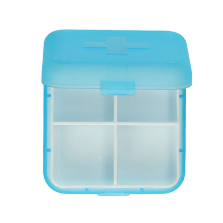 Pilulier Jvdl plus 4 compartiments bleu