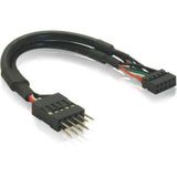Delock delock kb usb 2.0 bu10pin-st10pi noir 0,1m