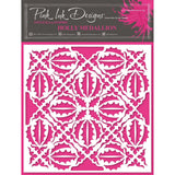 Pink ink designs • stencil holly medallion