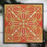 Pink ink designs • stencil holly medallion