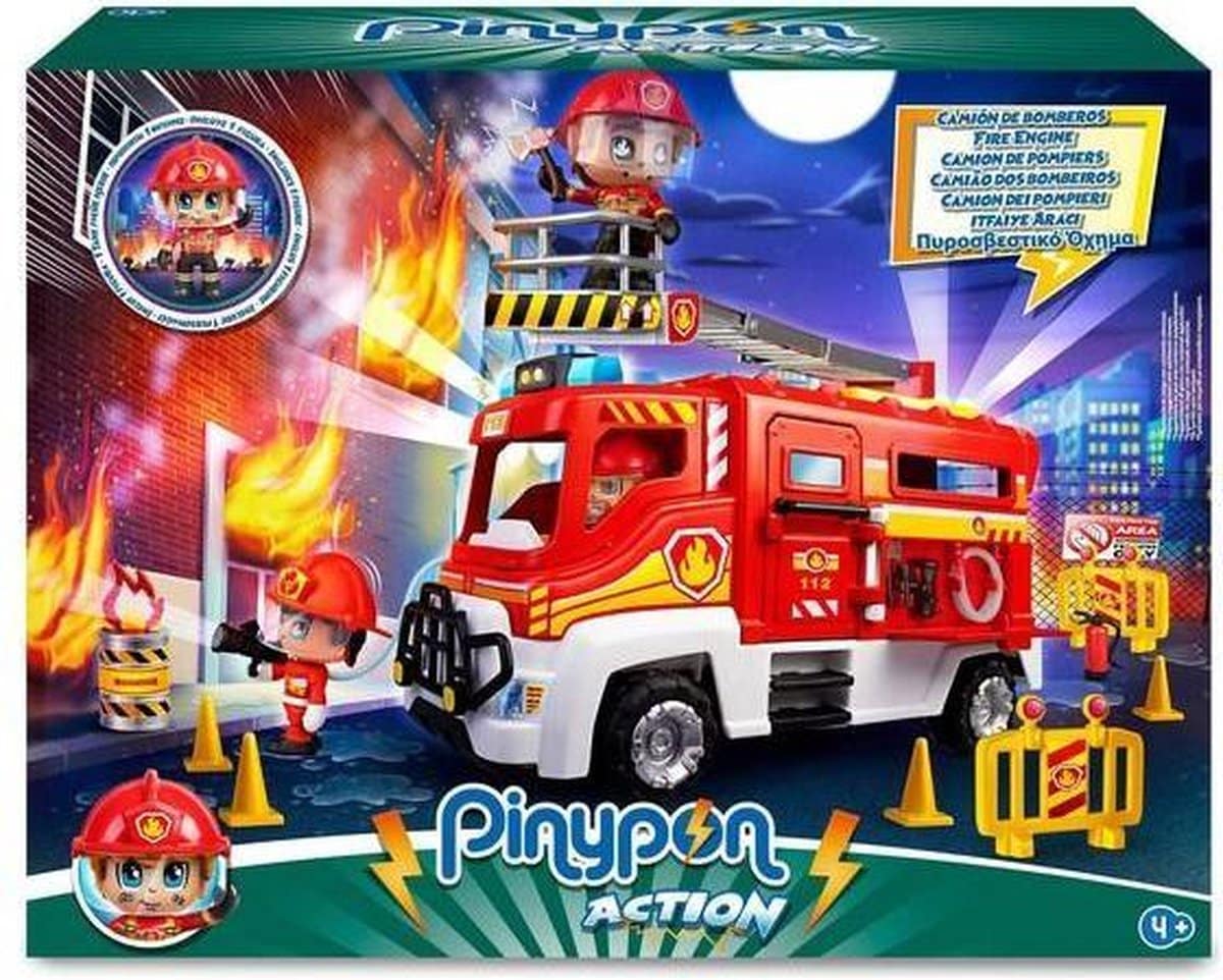 Famosa pinypon - camion de pompiers avec figurine de jeu