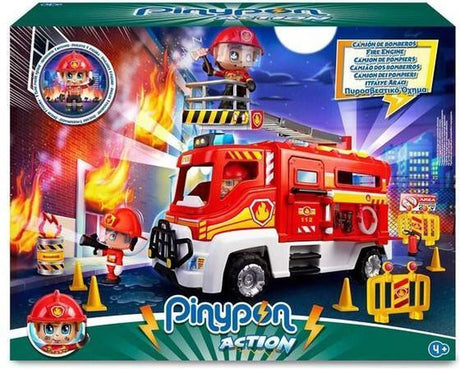 Famosa pinypon - camion de pompiers avec figurine de jeu