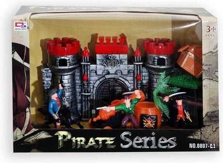 Ensemble de jeu de château de pirate Bongers, comprenant 3 figurines de jeu