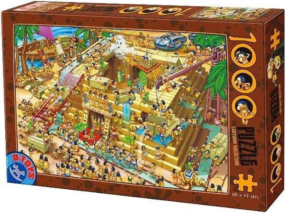 Puzzle D-toys - dessin animé de la pyramide égyptienne - 1000 pièces