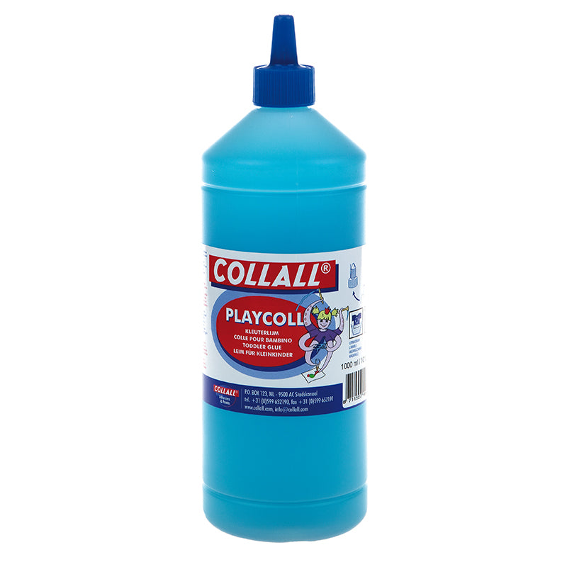 Collall playcoll - colle bleue à base d'eau pour enfants - 1l
