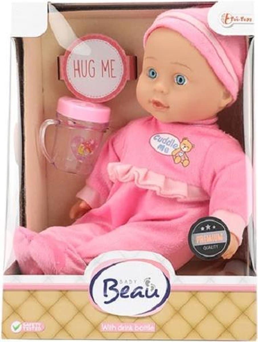 Beau baby baby pop med flaska, 30 cm