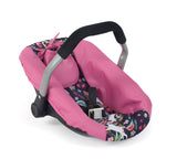 Siège auto poupée Bayer chic (licorne bleu foncé rose)