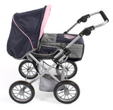 Bayer chic landau de poupée leni combi (bleu foncé avec coeur)