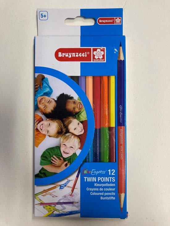 Bruynzeel - 12 crayons twin pointes 24 couleurs