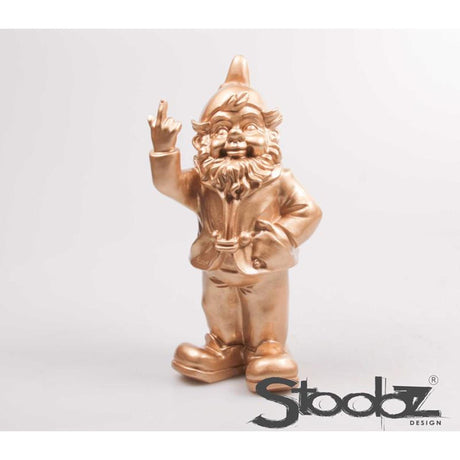 Stoobz design Stoobz statue en polystone gnome f*ck you or 16x12x32cm