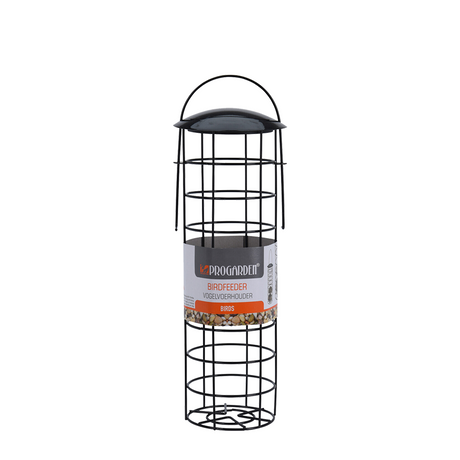Pro support de mangeoire à oiseaux de jardin métal ø7x31,5cm noir
