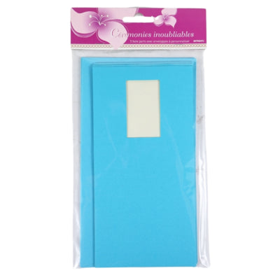 Cartes avec enveloppes bleu 21 cm 5 pièces | 48 pièces