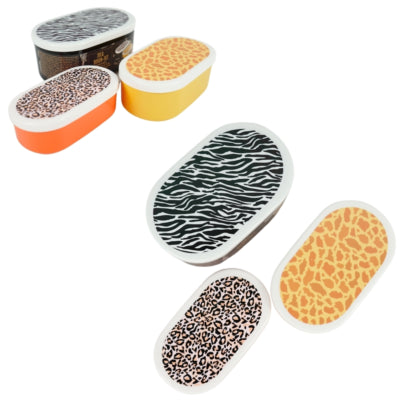 Boîte à lunch enfants ovale 3 assortis lot de 3 | 10 pièces