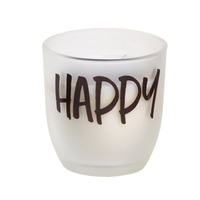 Bougie Spaas (r) en verre happy 7,5 cm | 24 pièces