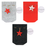 Stern fabrik emballage cadeau feutre de Noël 18 cm 3 assortis | 48 pièces
