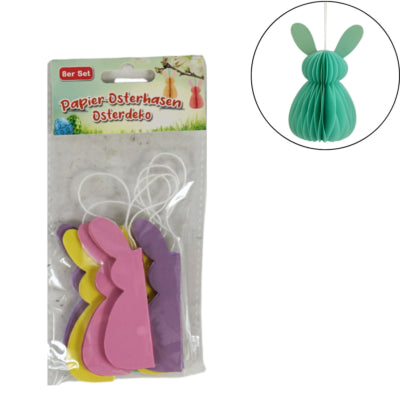 Pendentif lapin de Pâques 8 cm 8 pièces | 48 pièces