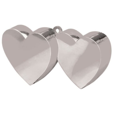 Amscan ballon poids coeurs couleur argent 12 cm | 24 pièces