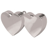 Amscan ballon poids coeurs couleur argent 12 cm | 24 pièces