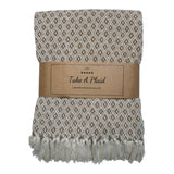 Prenez un plaid 56 coton recyclé beige 130 x 180 cm | 12 pièces