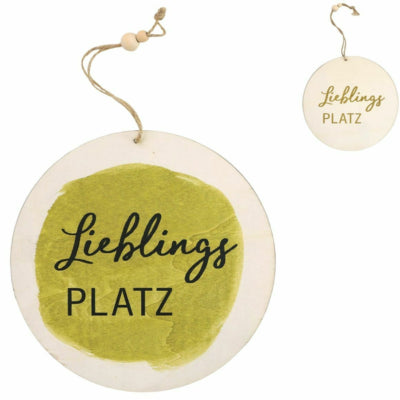 Décoration à suspendre lieblings platz bois 20 cm 2 assortis | 48 pièces