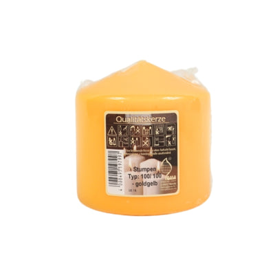 Bougie pilier Gala jaune 10 x 10 cm | 6 pièces