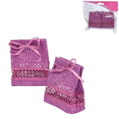 Mini emballage cadeau violet 6,5 cm lot de 2 | 24 pièces