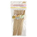 Pailles funky papier léopard 20 cm 8 pièces | 48 pièces