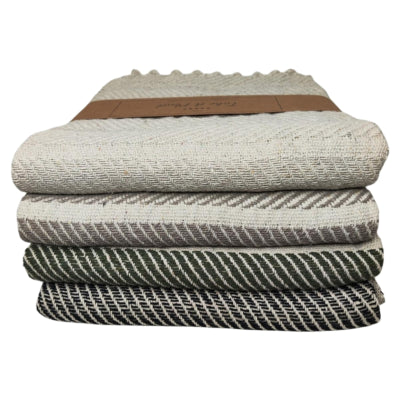 Prends un plaid 55 coton recyclé noir 130 x 180 cm | 16 pièces