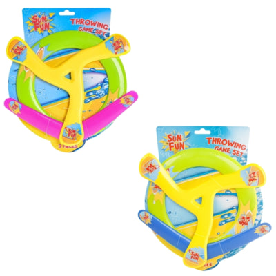 Set de frisbee volant Sun Fun 30 cm assortis lot de 3 | 12 pièces